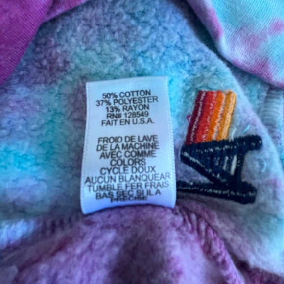 🫟Aviator Nation Hand Tie-Dyed Crew Sweatshirt Magenta 
limited edition Size:M - Picture 12 of 15